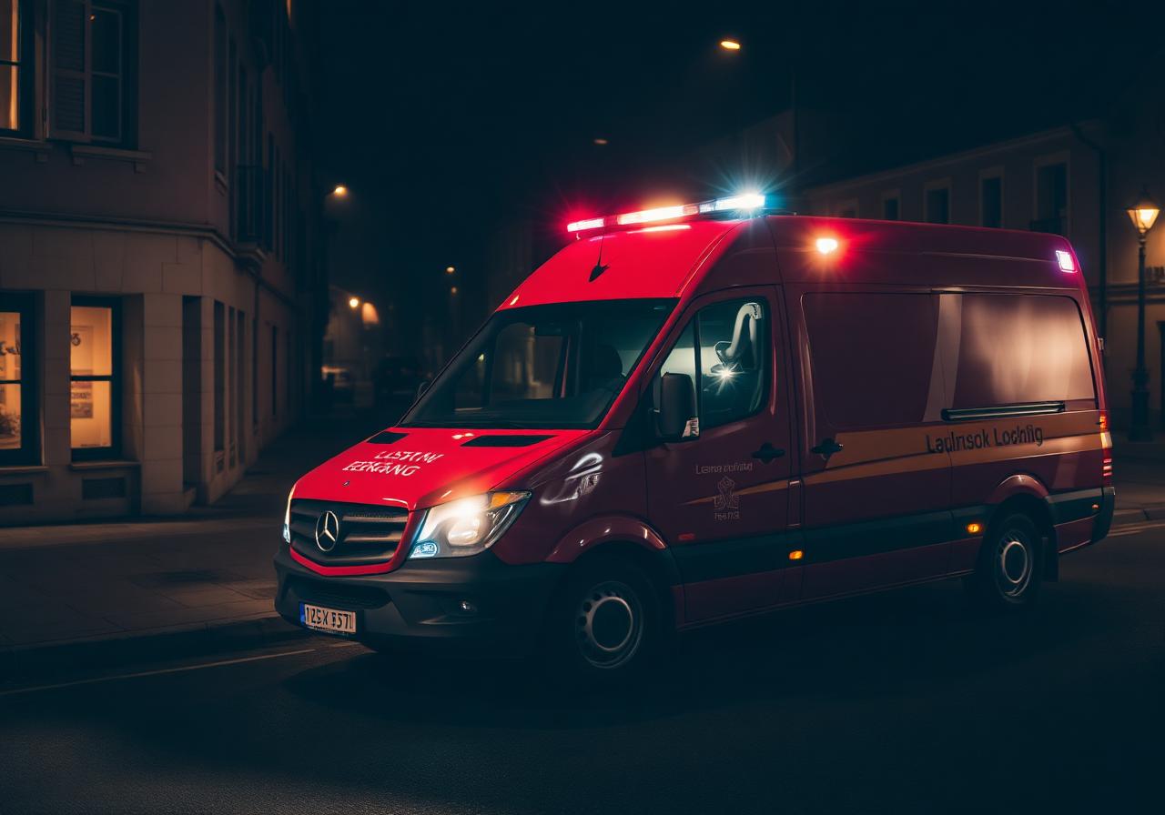 Camionnette de dépannage serrurier de nuit